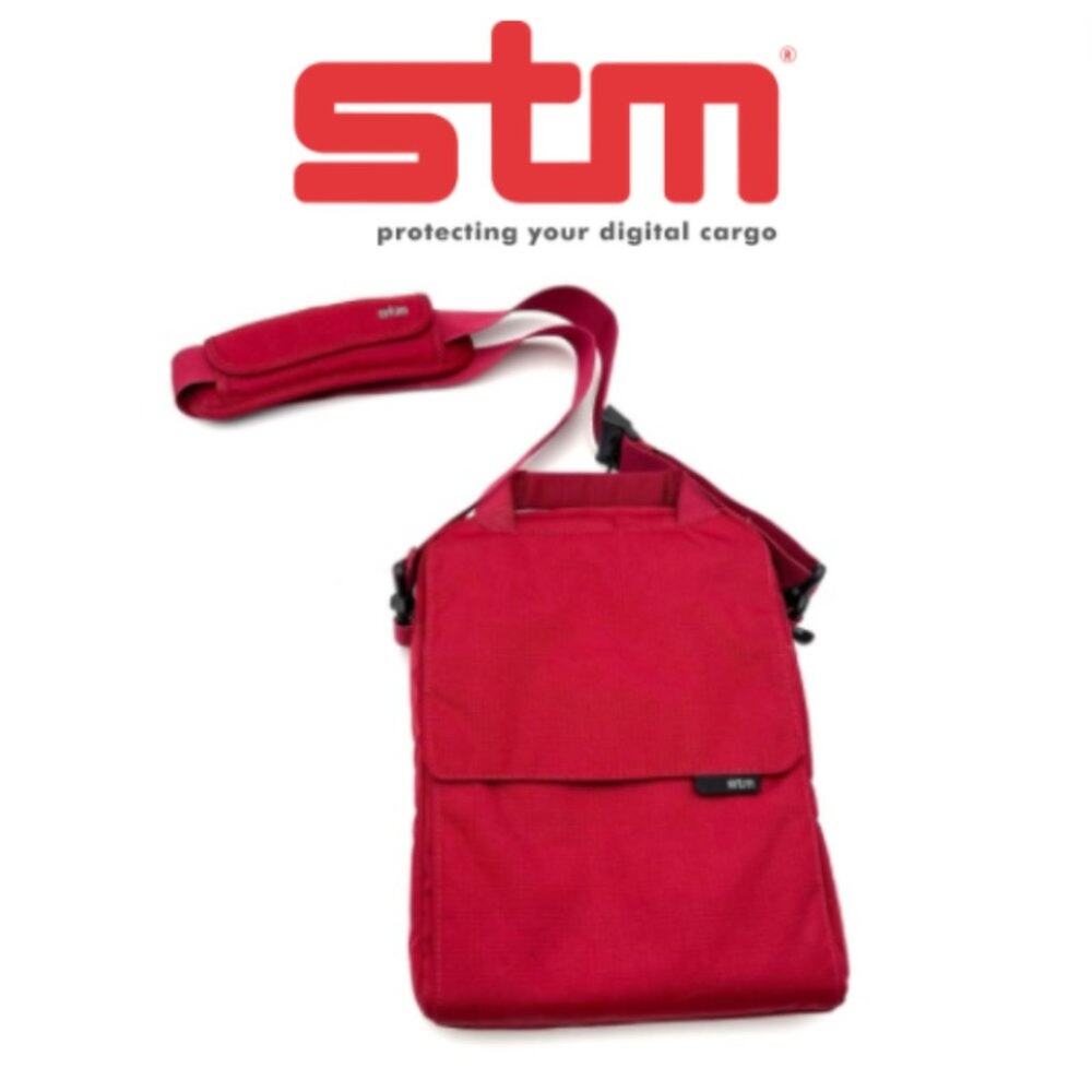 STM AUSTRALIA Laptop/IPad Travel Shoulder Bag padded interior red wine color MED - Picture 10 of 10
